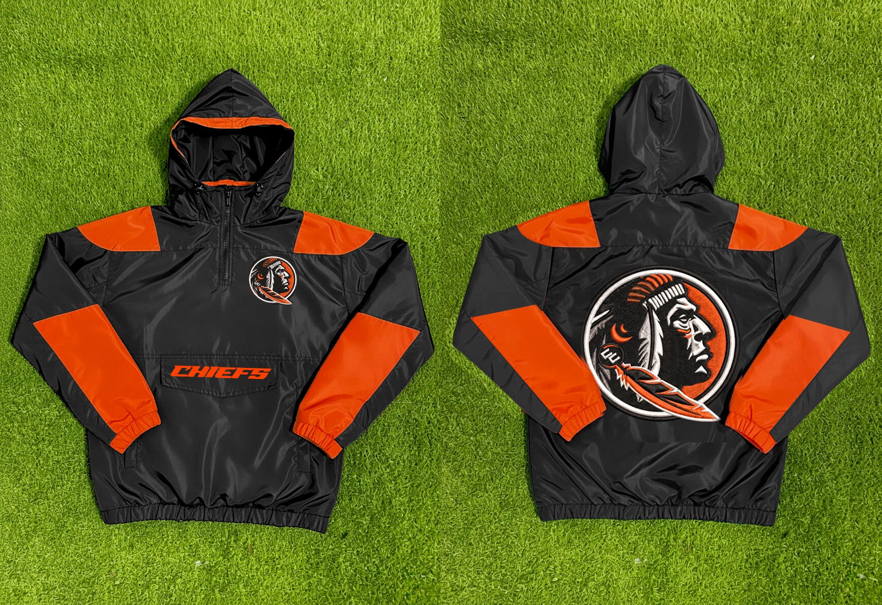 Chiefs Pullover Jacket - Black/Orange