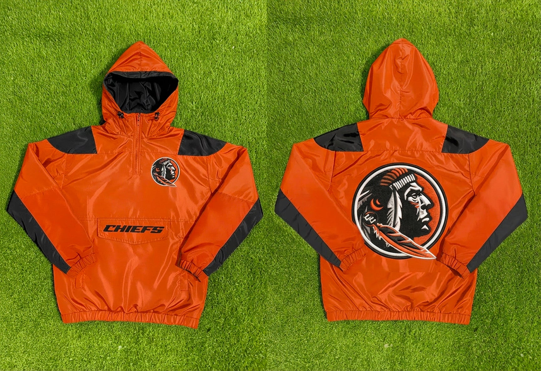Chiefs Pullover Jacket - Orange/Black