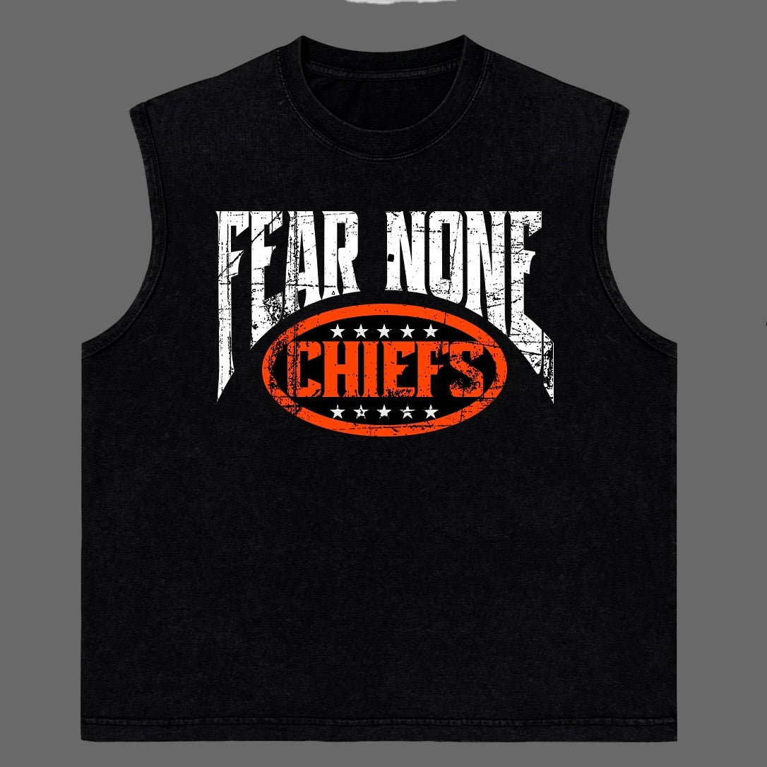 Fear None Sleeveless Tee - Black